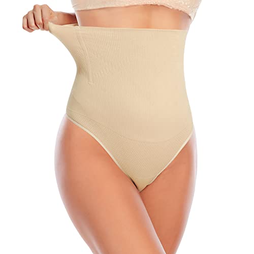 Image of Werena Tummy Control Thong Shapewear for Women Seamless Shaping Novelty Thong Panties Body Shaper Underwear