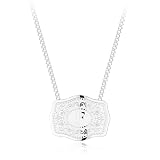 Picture of Holylegend Rhodium-Plated Initial Letter Pendant Necklace with Embossed Belt Buckle, Western Cowgirl Initial Necklace for Women, Buy 1 Get 8 Chains, Personalized Jewelry Gift for Women and Men