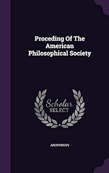Hardcover Proceding Of The American Philosophical Society Book
