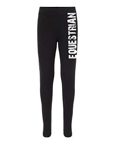The Perfect Everyday Equestrian Leggings for Athletic Youth Girls (Black Bold, Medium)