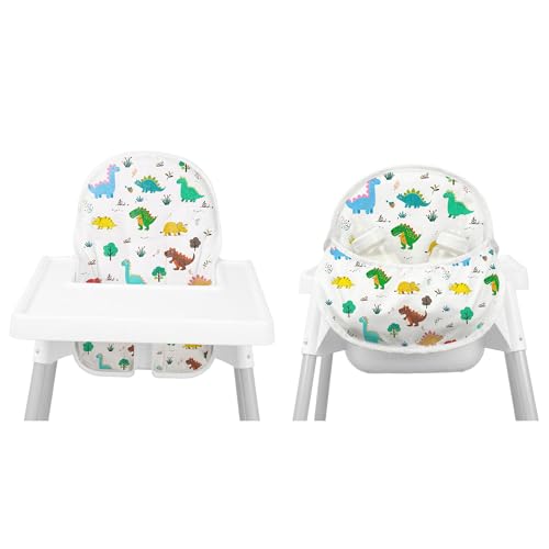 Image of for IKEA High Chair Cushion,with High Chair Pocket Pouch(Dinosaur)