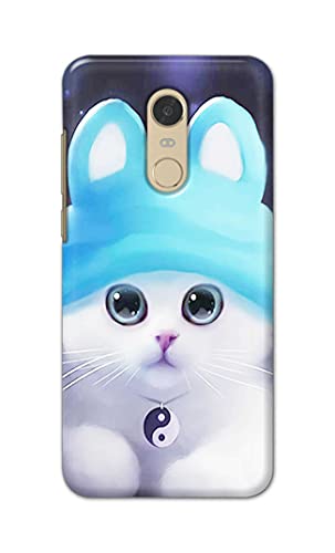 Image of Chinese Cutie Kitten Cat Big Eyes Lovely Girl Ears Hard Back Case Cover for Redmi Note 5 / Redmi 5 Plus Back Cover -(J5) VNS2221