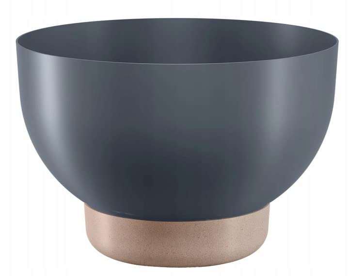 B2C Plant Pot With Legs Planter Oval Flower Modern Decorative Saucer Indoor Outdoor 40 cm (Anthracite with saucer)