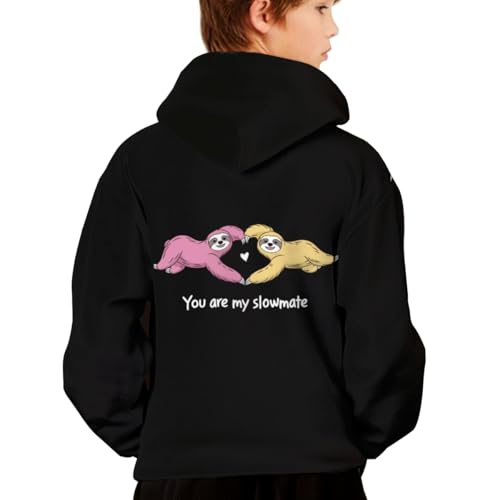 You Are My Slowmate Funny Sloth Vintage Hoodies for Teen Girls Boys Lightweight Kangaroo Pocket Sweatshirt2