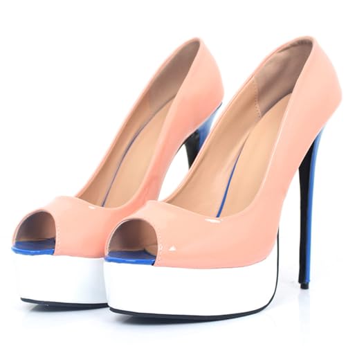 Talons hauts 16 cm design bouche de poisson chaussures luxe