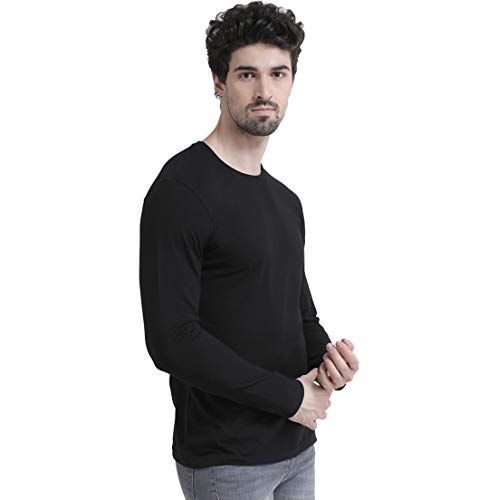 Image of Men's Full Sleeve Casual Round Neck Multi Colored T-Shirts