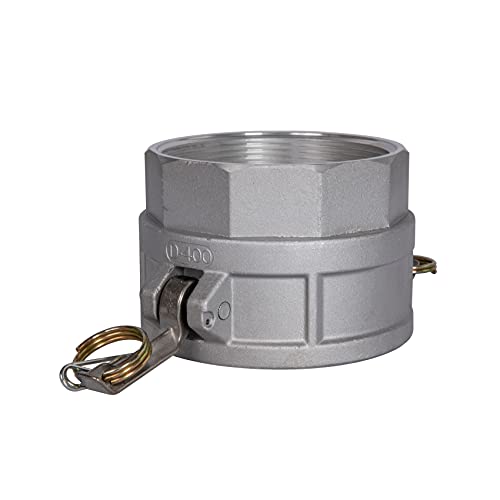 Aluminum Camlock Fittings (4" Type D) - Cam & Groove Hose Fittings, Female Coupler x Female NPT Thread Camlock Coupling (4'')