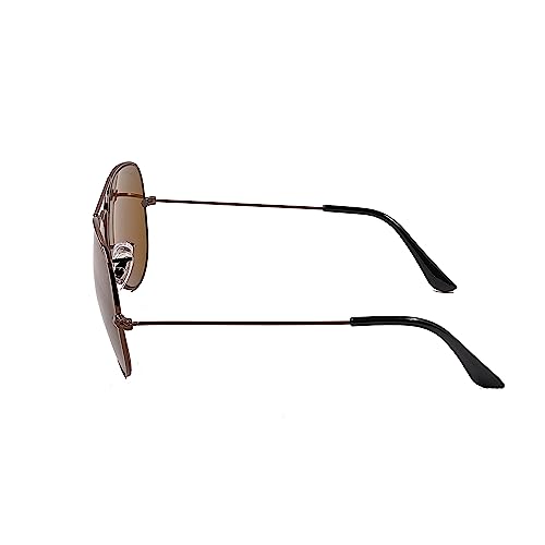 Image of Louis Kouros Armstoner Aviator Classic Trendy 3026 sunglasses | Mirror Lens | 400 UV Protected | For Men's Women's | Medium | 62mm Lens Width