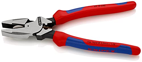 Knipex 09 12 240 9.5-Inch Ultra-High Leverage Lineman's Pliers with Fish Tape Puller and Crimper - Image 4