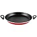 MAGEFESA Praga - Paellera 34cm de Acero vitrificado Exterior Rojo. Antiadherente bicapa Reforzado, aptas para Todo Tipo de cocinas, Especial inducción. 50% de Ahorro energético.