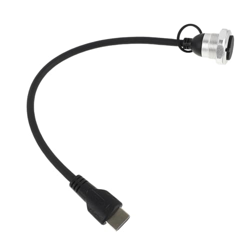 Cable de vídeo para montaje en panel conector frontal negro de metal y plástico