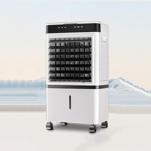 GWFBLID Aire Acondicionado Portátil 14L Enfriador de Aire sin Tubo 3 Modos 3Velocidades Climatizador Evaporativo Silencioso Temporizador de 12H Control Remoto Ventilador de Enfriamiento para Hogar