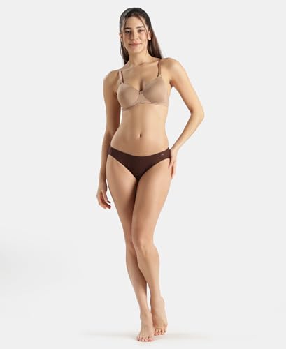 Image of Jockey 1803 Women Medium Coverage Micro Modal Elastane Stretch Bikini with Concealed Waistband and StayFresh Treatment