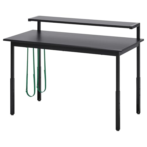 Bureau de jeu avec étagère ProTuning UTVISNING noir 120 x 60 cm pour espace gaming