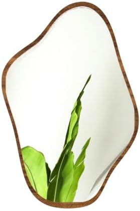 Espelho Organico Ondulado 60X40cm Moldura em Madeira Natural Luxu...