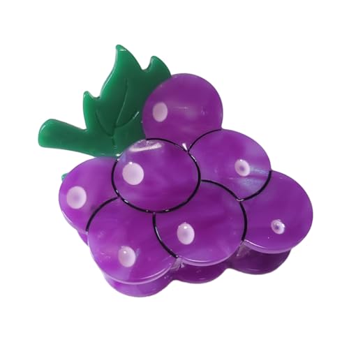 Pinzas para el pelo de uva morada de acetato para recoger tu melena con estilo a diario