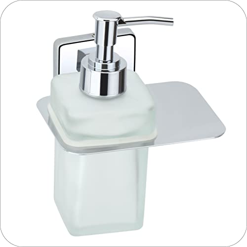 Image of Liquid soap Dispenser Holder for Bathroom handwash Dispenser soap Dispenser for wash Basin 38(Chrome Finish,Anti-Rust)(304 Stainless Steel and Glass)