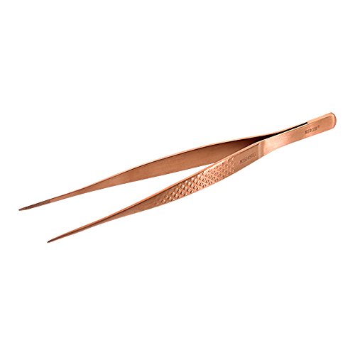Mercer Culinary 18-8 Stainless Steel Precision Plus Chef Plating Tong, Fine Point, 6-1/8 Inch, Rose Gold