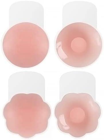 MSLO Lifting Nipple Covers Breast Petals Reusable Adhesive Invisible Bra Silicone Sticky Pasties Lift Wing for Women
