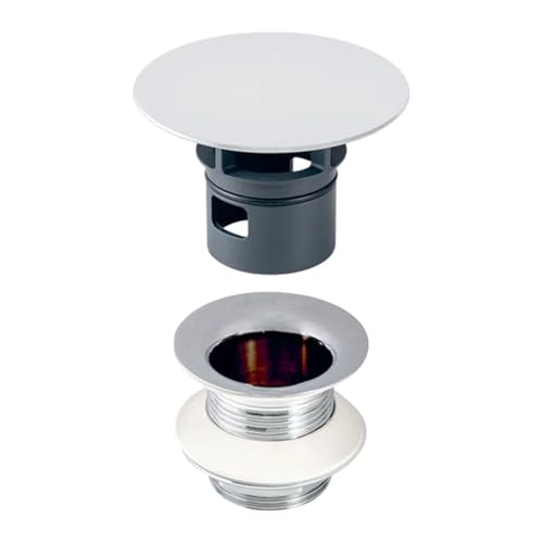 'Geberit Vidage Valve avec écoulement libre 1 1/4 x 80 mm effet chromé brillant