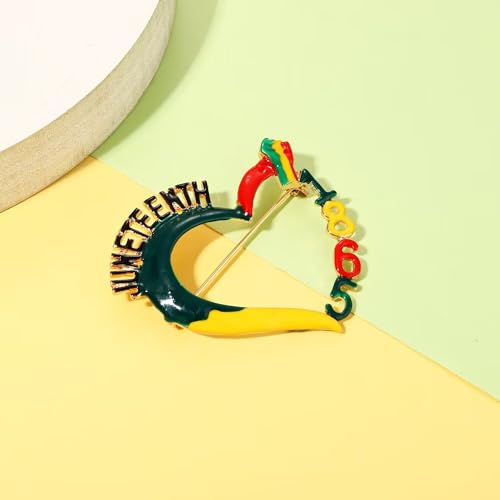 Image of African Brooches Africa Map Black Women Fist Heart Afro Brooch Pins Colorful Enamel 1865Juneteenth Black History Month Lapel Pins for Women