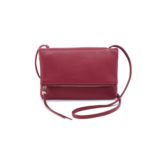 Image of HOBO Grant Leather Small Foldover Crossbody Bag with Crossbody & Shoulder Strap, Zip Pocket, Card Compartment