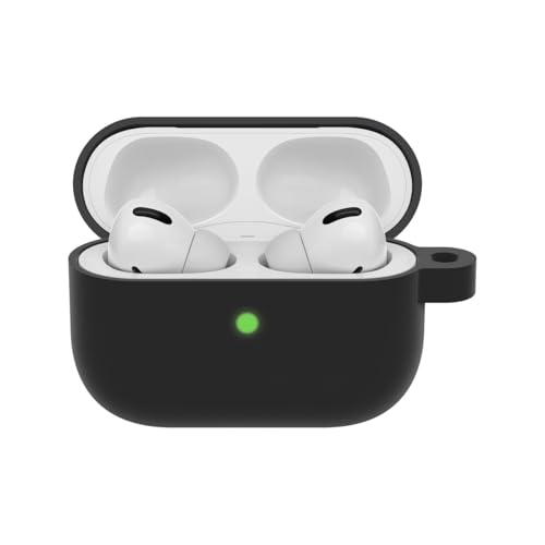 Custodia Soft Touch per AirPods Pro 1. ª gen 2019 soffice al tatto antishock graffi e cadute ultra sottile con moschettone nero