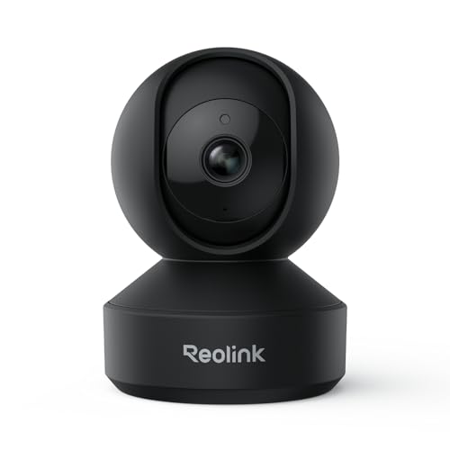 Reolink Camara Vigilancia WiFi Interior 3K 5MP 360° PT, E1 Pro Negro | WiFi Dual 2,4/5GHz, Seguimiento Automático, Visión Nocturna, Detección Llanto, Persona/Mascota/Bebé, Audio Bidireccional