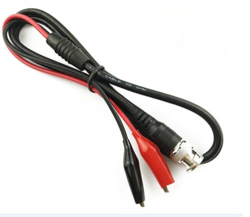 1pc new Oscilloscope probe Q9 head (BNC male) to alligator clip cable Audio cable Red (White 1.5 meters in length)