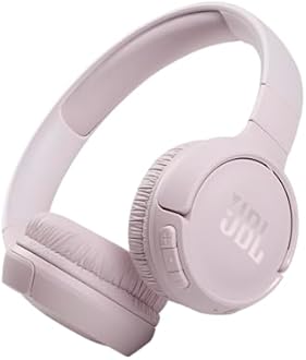 JBL Tune 510BT - Bluetooth Headphones with up to 40 Hours Battery, Microphone for Call, Foldable and Comfortable, Android and iOS Compatible (Rose)