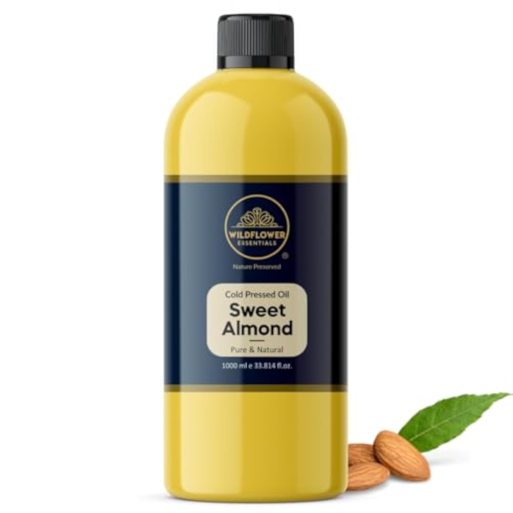 Sweet Almond Oil 1 L, 100% Pure & Natural