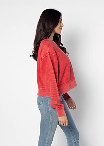 Image of chicka-d NCAA womens Corded Boxy Pullover