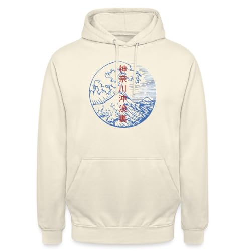 Sweat à capuche Grande Vague Japon Hokusai pull asiatique streetwear mer ukiyo-e