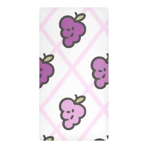 Alèse imperméable lit bébé violette à rayures haut de gamme 132x71