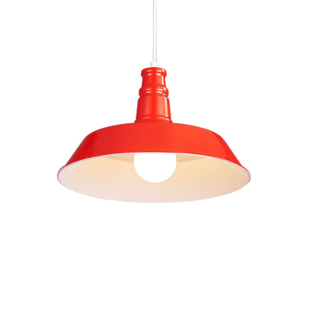 HXYSXHJUO Colorful Macaron Metal Pendant Lamp - Nordic Chandelier for Kitchen Island, Adjustable Height, Retro Minimalist Design(D,46cm)