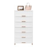 KenSyuInt Plastic Dresser Storage,Dresser,Chest of Drawers,Closet Organizer,Plastic Drawers,with 6 D