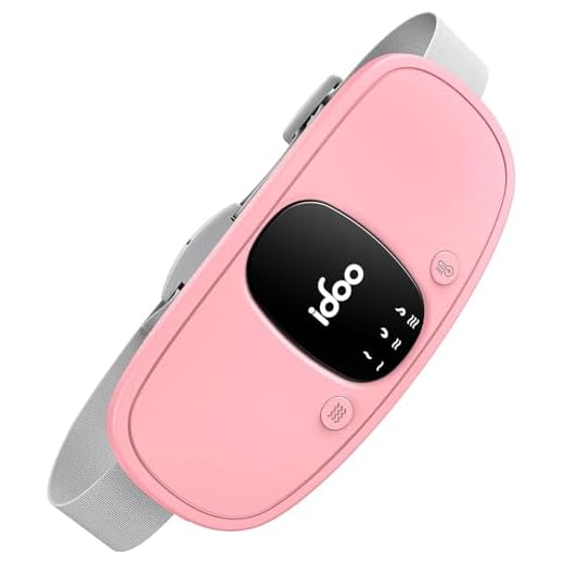 iDOO Almohadilla Termica Menstruacion, Portátil Almohadilla Térmica Para Calambres, Cinturón de Calentamiento Eléctrico USB con 3 Ajustes Temporizador, San Valentin Regalos Mujer (Rosa)