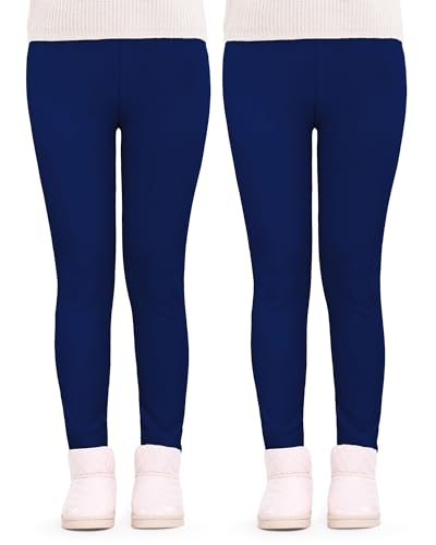 JOCMIC Girls Fleece Lined Leggings Winter Pants Thick and Warm Pack of 2