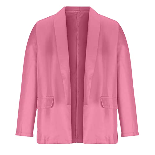 Women's Blazers & Suit Jackets Solid Turn Down Collar Blazer Jacket Office Work Suit Fall Coats Open Front Cardigan3