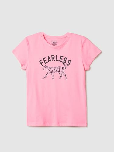 Image of Max Girls Cotton Regular Printed T-Shirt - Pack of 3
