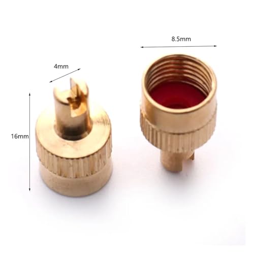 Tapa de válvula para bicicleta 8 piezas 16 x 8.5mm herramienta para neumáticos de coche con destornillador de núcleo, tapa adaptadora para válvula de auto, motocicleta y bicicleta miniatura 6