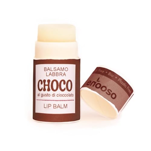 Enooso - Baume a Levre Hydratant Naturel pour Levre Gercées CHOCOLAT, Soins Pour Les Lèvres à Protection Longue Durée, Stick levre Ski, Lip Balm Vegan 100%, Stick Levres Hydratant, 10 ml