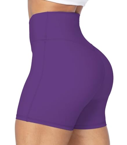 Image of Sunzel Crossover Biker Shorts for Women, No Front Seam V High Waist Yoga Workout Gym Shorts with Tummy Control | 4 Or 6-Inch Inseam, High Waisted, Tummy Control, Crossover Waist, Buttery Soft, No Front Seam, Squat Proof, Compression