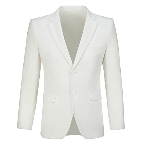 Mens 2 Piece Suit Slim Fit Single Breasted Suits Blazer And Pants,Two Button Solid Prom Wedding Tuxedo Jacket&Trousers For Men Ivory 3Xl #TOP4