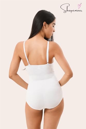 Image of SHAPEMOUR Thong Bodysuit for Women, Slimming Design Shapewear for Women, Tummy Control Body Shaper with Silicone Grip, No Steel Bones for All Day Comfort, Seamless Sculpting Bodyshaper