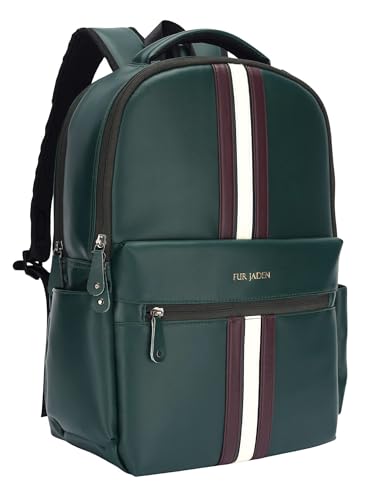 Image of FUR JADEN 15.6 Inch Laptop Backpack I Premium & Durable Vegan Leather I Anti-Theft Pocket I Breathable Air-Mesh I 30L Storage Volume I Men Women I Work Professional & Casual Use