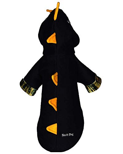 Dinossáurinho em Moletom Franelado com Capuz, Velcro, Manga Longa, Dentes Macios, 100% Algodão