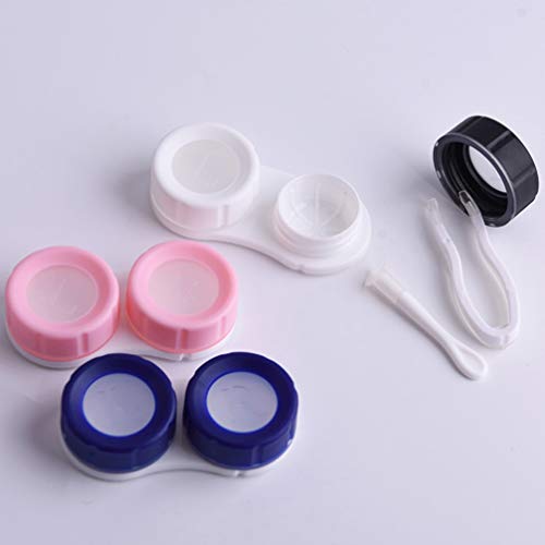 Supvox Estojo de viagem para lentes de contato, portátil, kit para lentes de contato, kit de cuidado