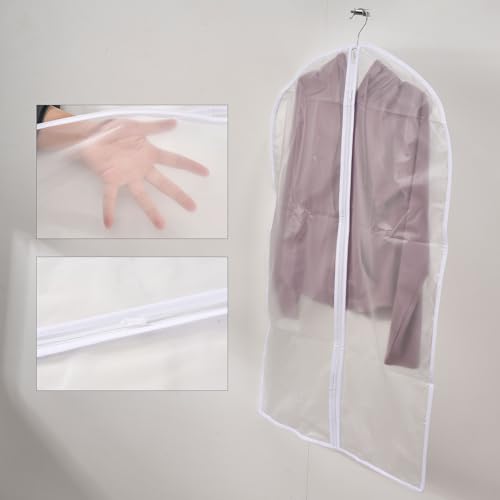 23" Clear Clothes Bags for Storage & Hanging, Garment Bags for Coats4