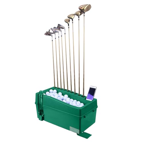 Design utile: il distributore di palline da golf offre un rack di archiviazione integrato per una gestione efficiente delle attrezzature, supporto swing coerente durante l'allenamento indoor